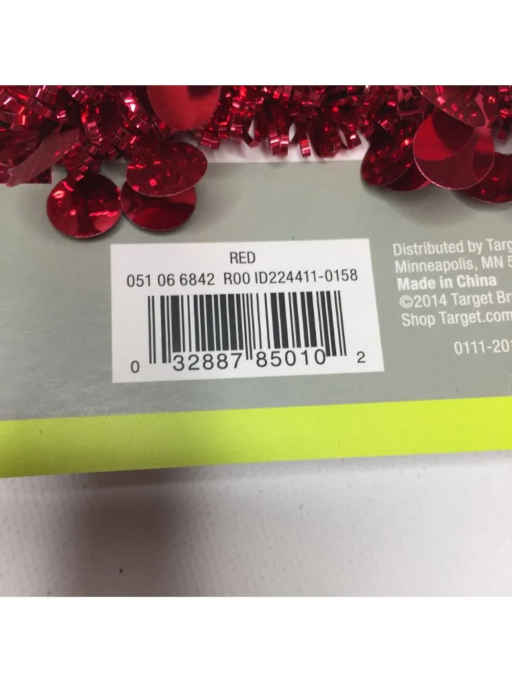 Red 8' Ft Mini Garland Decor Christmas Tree Holiday Tinsel Target Ornament Dots